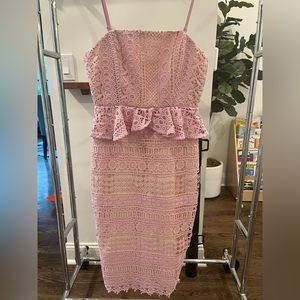 Champagne & strawberry Pink Corset Dress